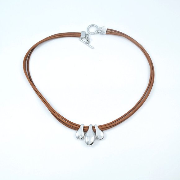 Lauren Ralph Lauren Jewelry - Ralph Lauren 3 Strand Leather Choker